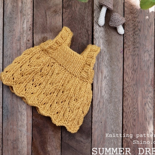 Knitting Pattern Summer Dress Dress for Toys. Etsy