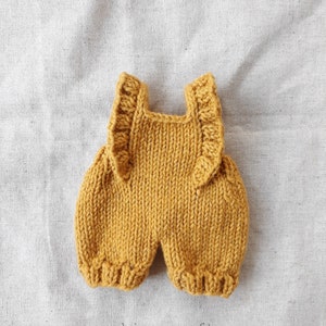 Pdf knitting pattern: Nara - overalls, doll clothes, instant download.