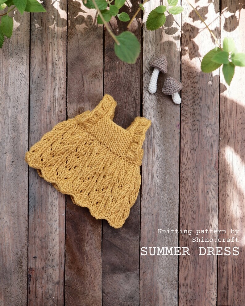 Knitting Pattern Summer Dress Dress for Toys. Etsy