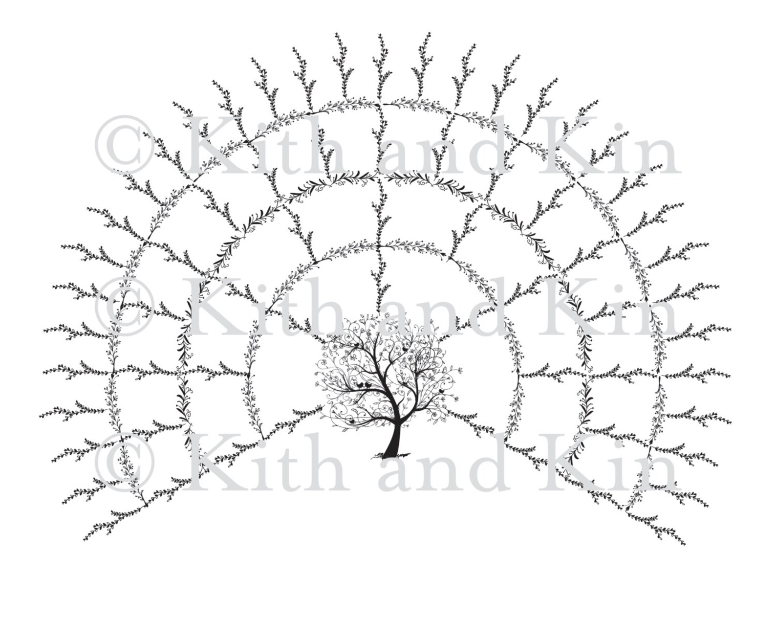 Blank Genealogy Family Tree Fan Chart 5 Generations | Etsy