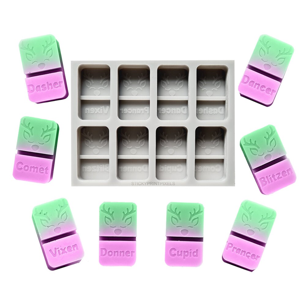 Christmas Silicone Mould For Wax Melts Reindeer Wax Melt Mould Etsy