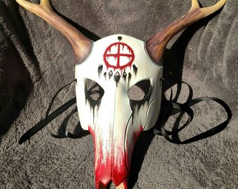 Painted deer skull | Etsy
