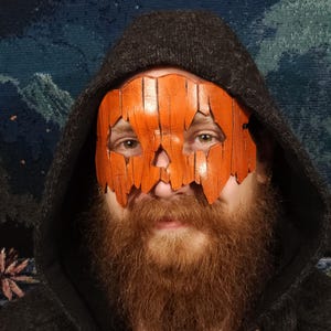Jack O Lantern Half Mask (Multiple options and sizes)