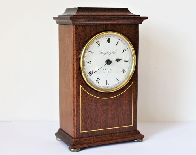 Vintage Elegant Knight and Gibbins Mahogany Wood Quartz Mantel Etsy 日本