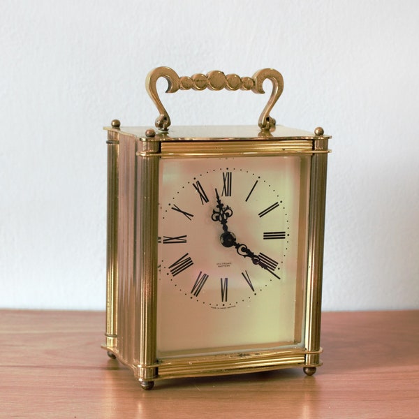 Brass Mantel Clock Etsy
