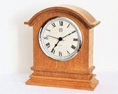Vintage Cambridge Academic Pine Wood Table Mantel Quartz Clock - Solid Wood - Lounge Living Clock - Rare Timepiece - Gift