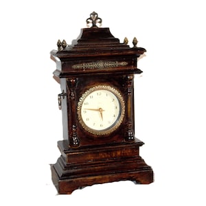 Horloge cathédrale Antique Smiths grand format - Horloge de cheminée en chêne massif - Cadeau de collection