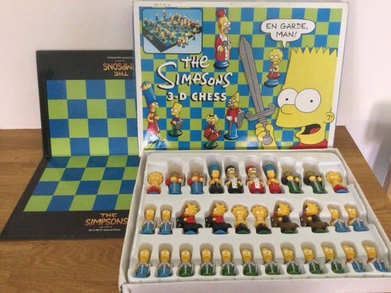 The Simpsons 3D Chess Set Vintage 1997 - Full Color The Simpsons 3D Chess Set Vintage 1997 - Full Color
