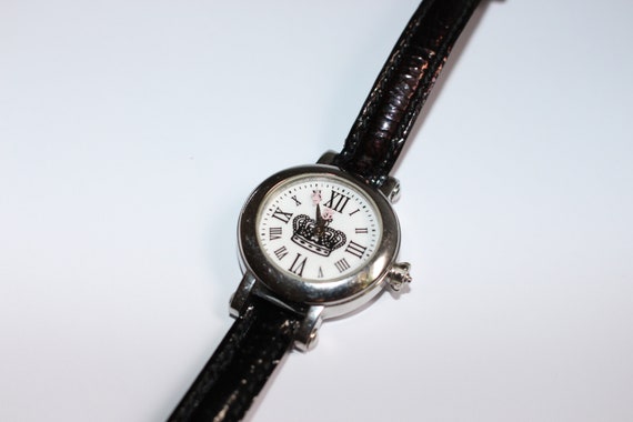Rare Juicy Couture Black Leather Doggie Watch - Designer  display picture 3