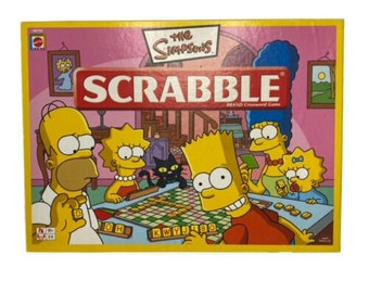 The Simpsons Scrabble Board Game - Vintage Matell 2005 - Family Fun - Activities - Games - Collection Gift