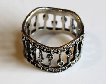 ヴィンテージ トルコ製 925 スターリングシルバー ジェムストーン