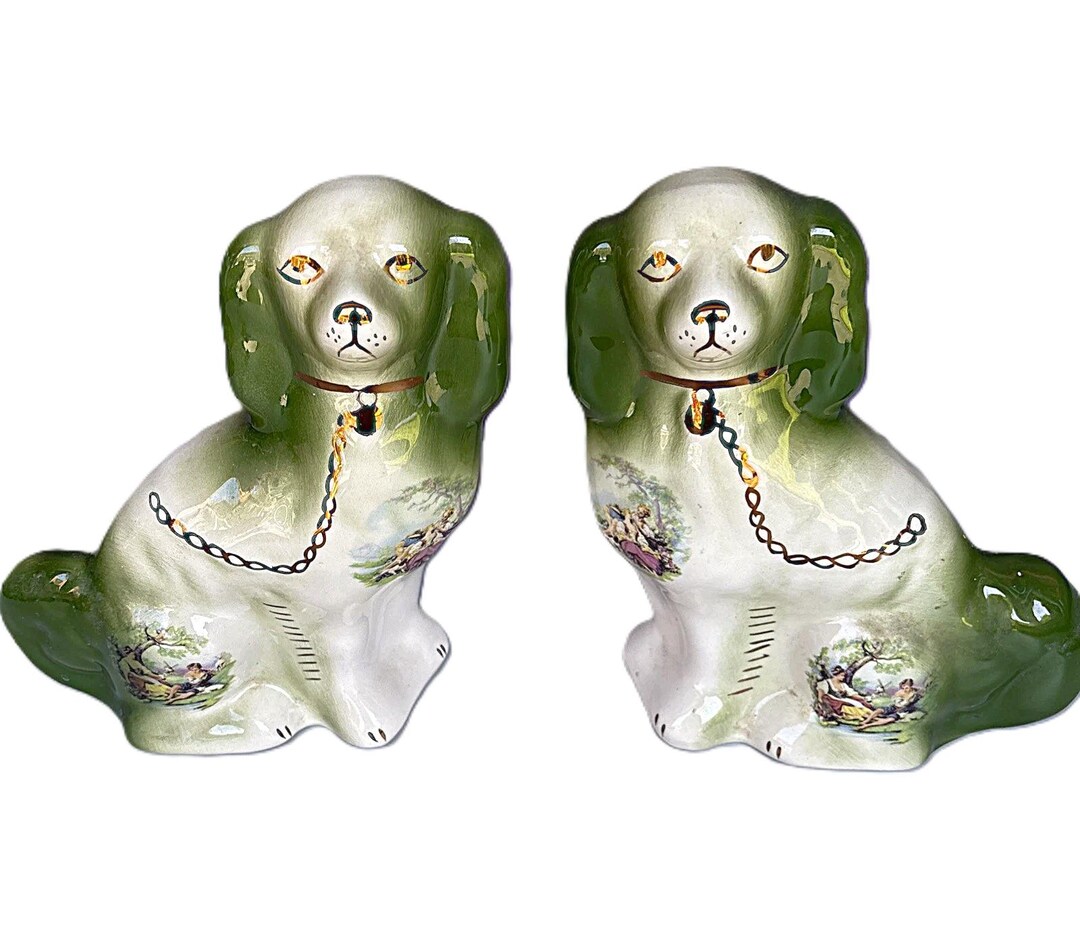 ヴィンテージ Earl Sherwan Charmstone 犬　一点物 ワン！ワン！ワン！ワン！
