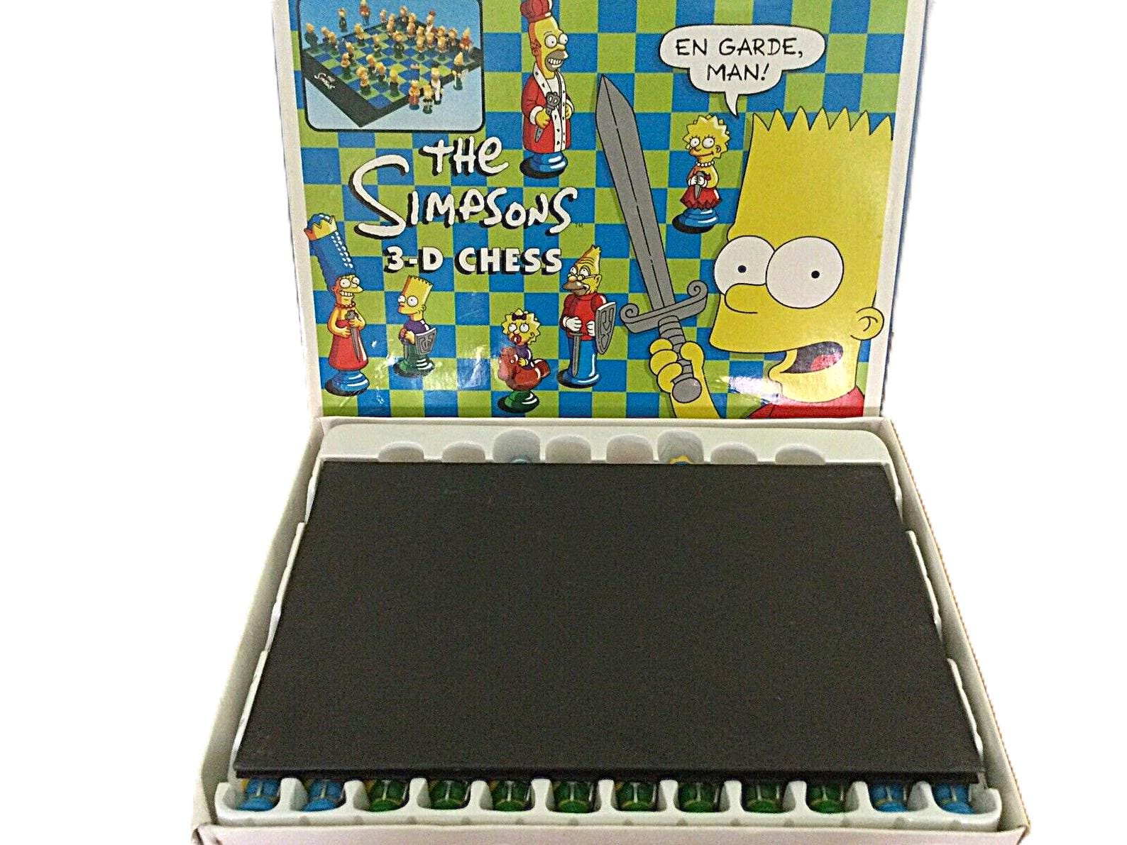The Simpsons 3D Chess Set - True Character Colour Sculpted Pieces