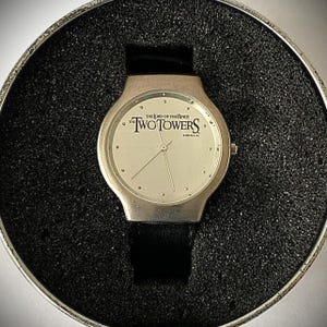 Vintage LOTR Casual Leather Quartz Wrist Watch - The Two Towers - Collectors - Swiss Mechanism - Boxed Gift