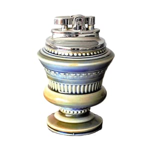 Wade Irish Shamrock Porcelain Pottery Table Lighter - Mantel Table Ornate Collectible - Three Leaf Clover - Silver Top - Gift