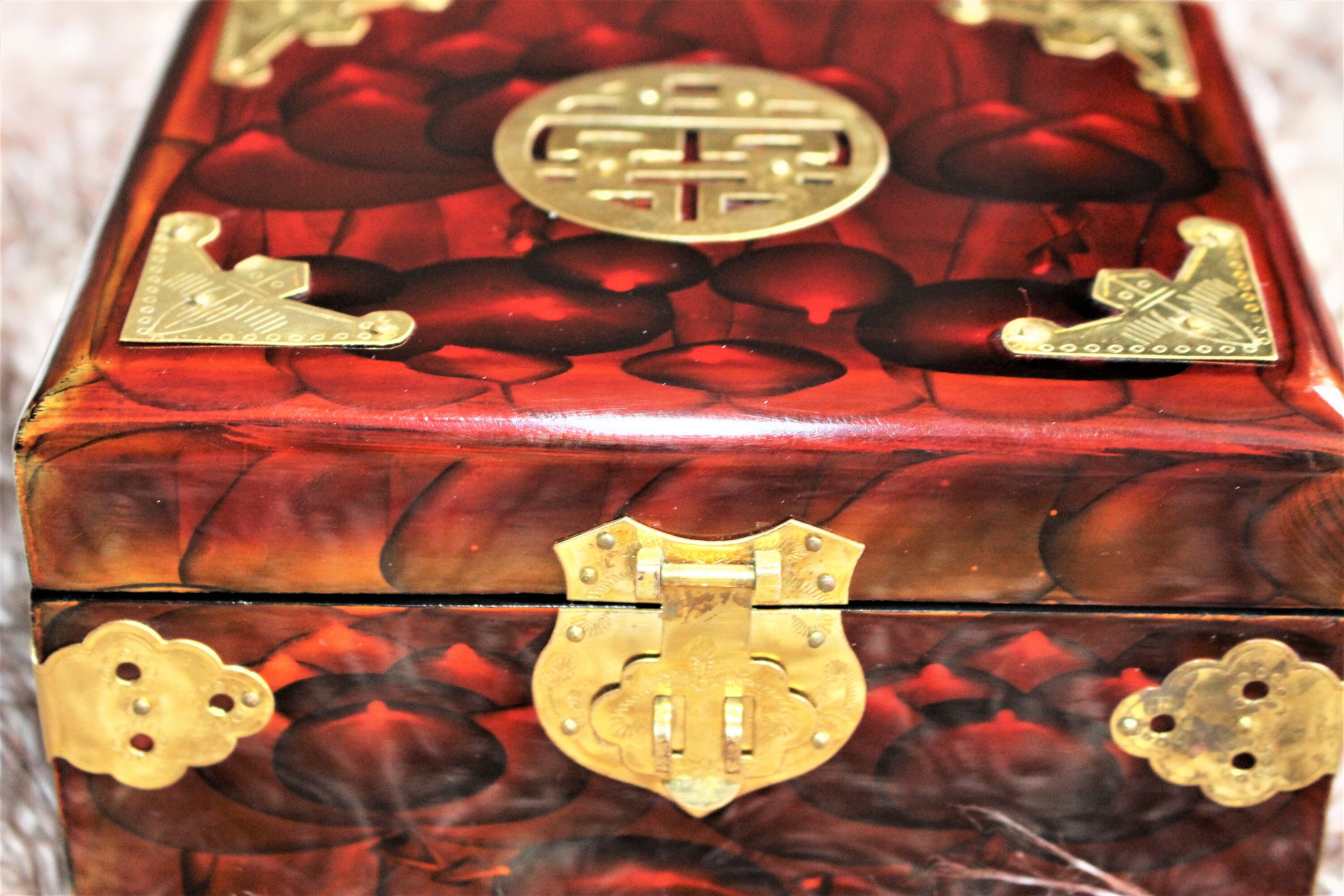 Vintage Treasure Chest Large Trinket Jewelry Storage Box Etsy