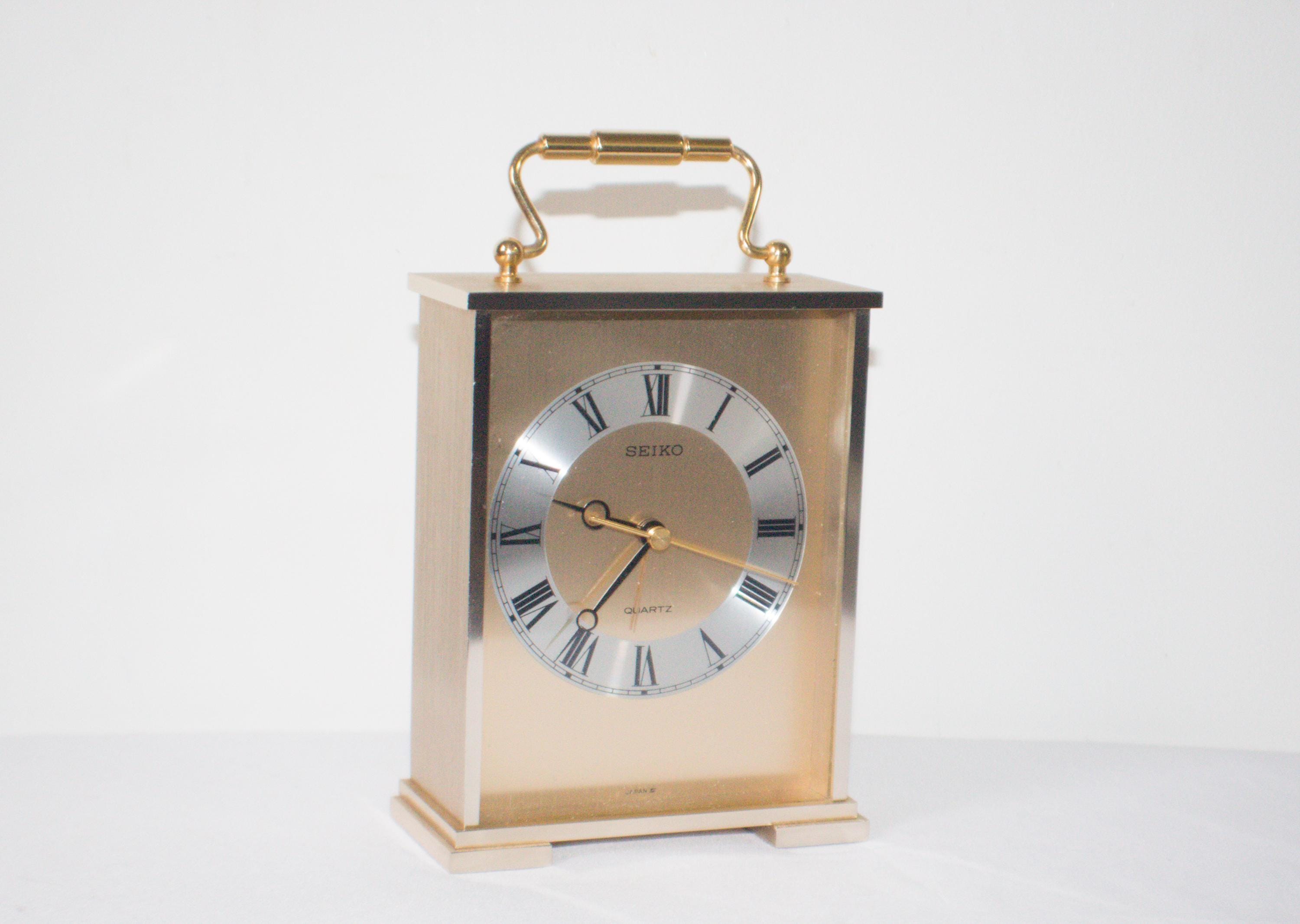 Seiko Golden Brass Quartz Carriage Clock - Alarm Function - Etsy