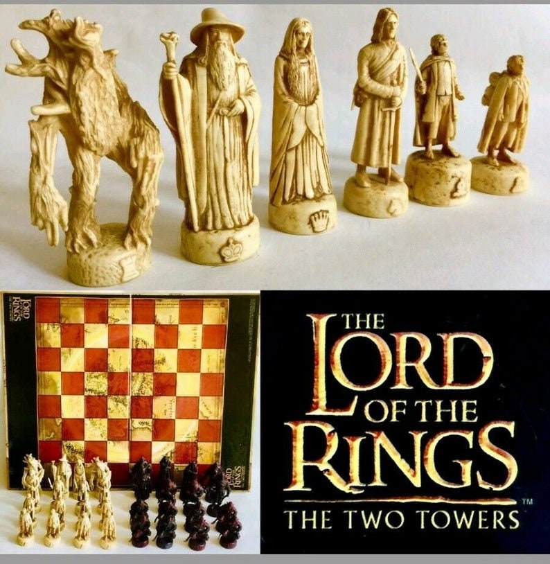 Last Level Lord Of The Rings Two Towers Chess Pieces (6+6) Marca