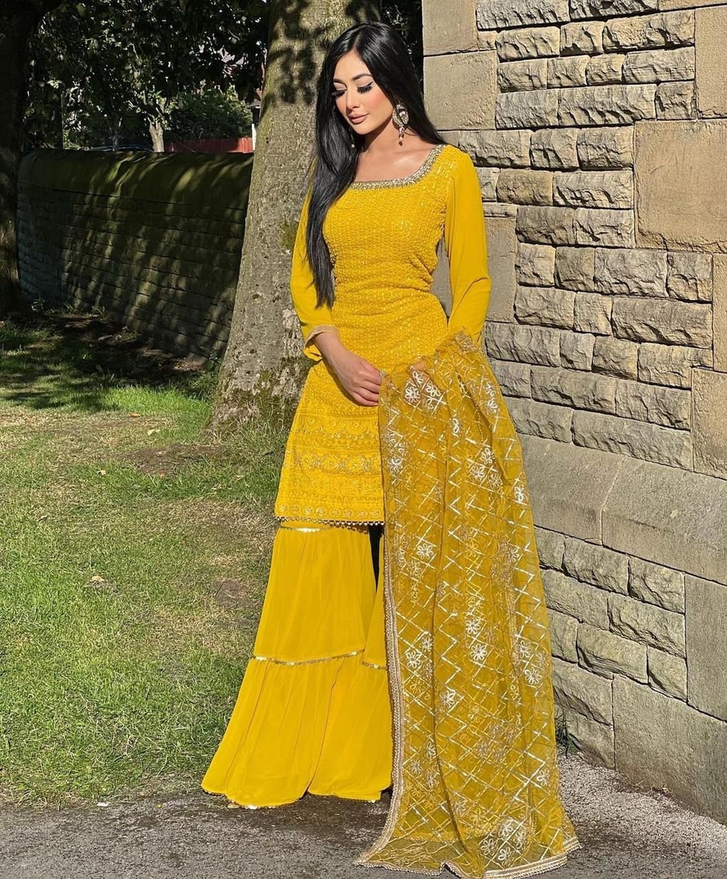 Buy Mustard Women Suit Online In India - Etsy India
