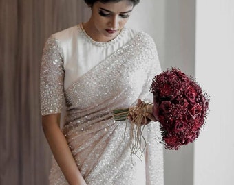 white wedding saree collection