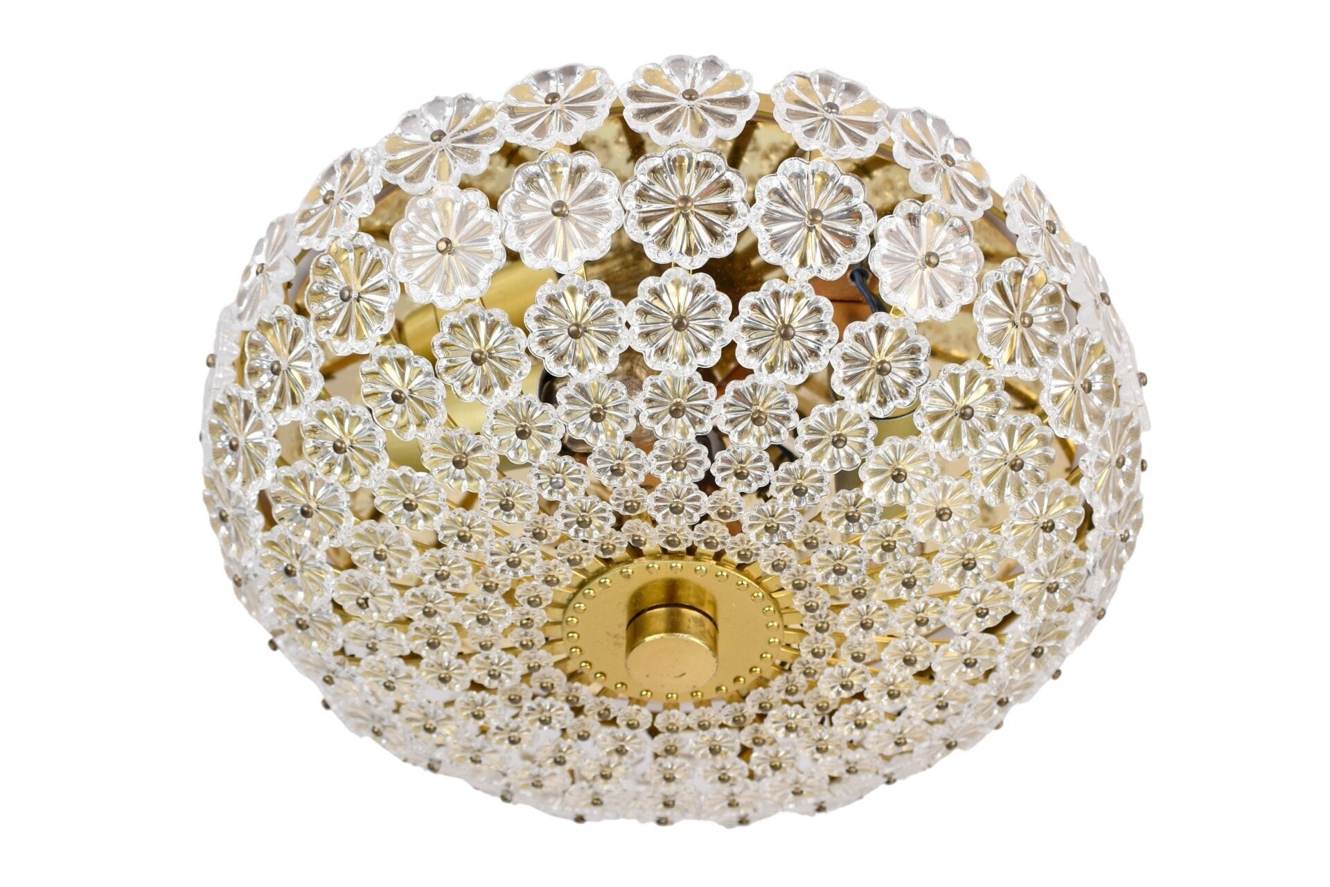 Sunburst flush top mount ceiling light