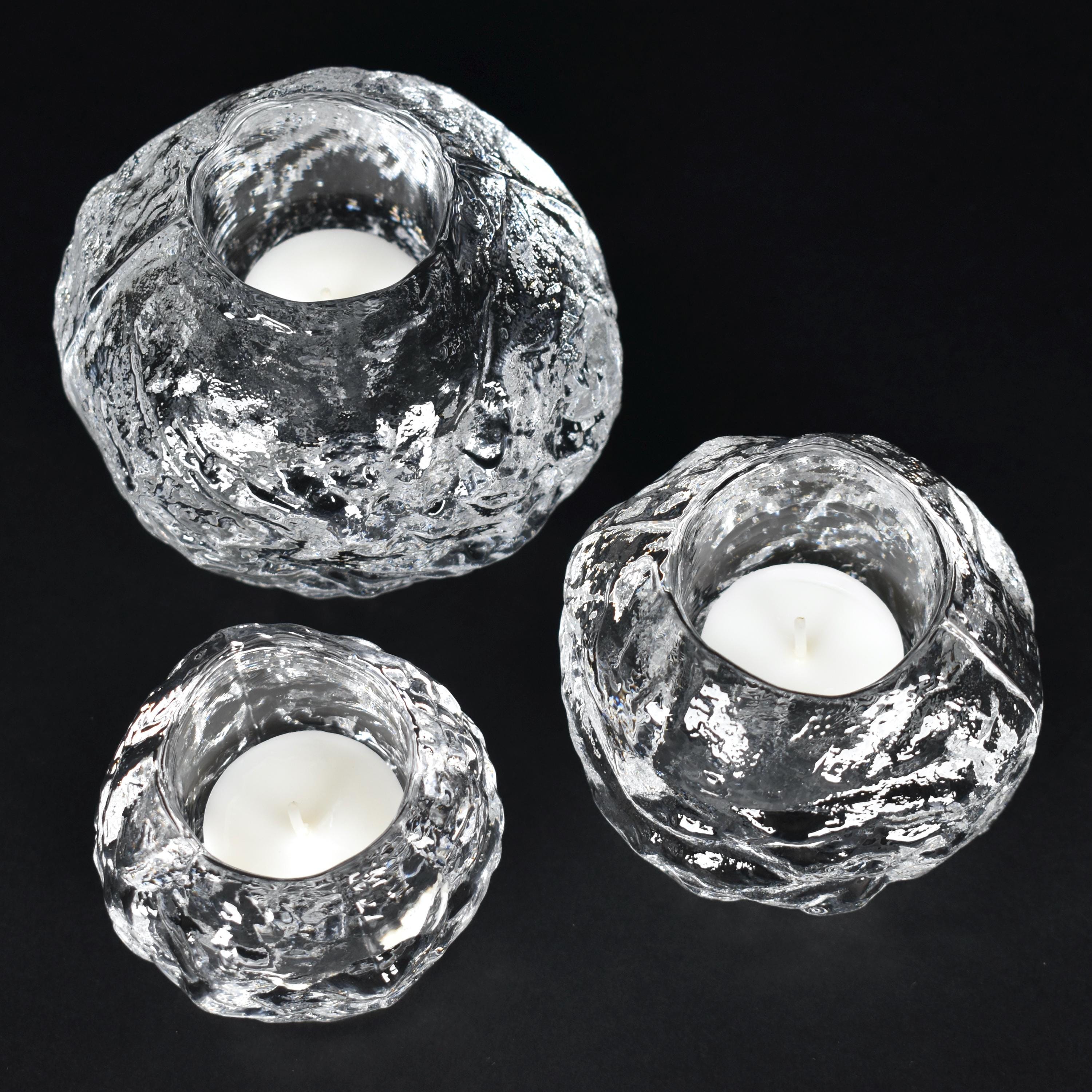 Kosta Boda Set of 3 Votives Snowball | Vintage Mid Century Modern