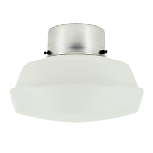 Art Deco Infälld Bauhaus Taklampa Mid Century Modern | Vitt Satinerat Glas Aluminium Badrumslampa Modernist Minimalistisk 1930-talet 1950-talet