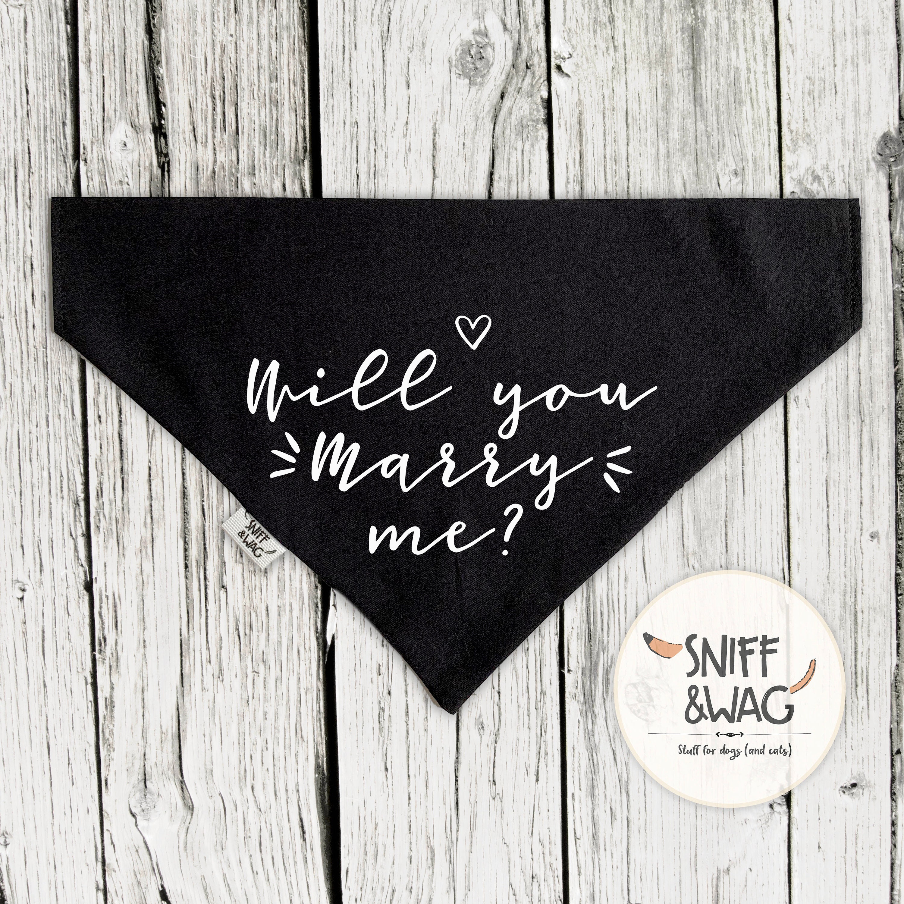 Dog Bandana WILL you MARRY ME proposal engagement Pet wedding Etsy