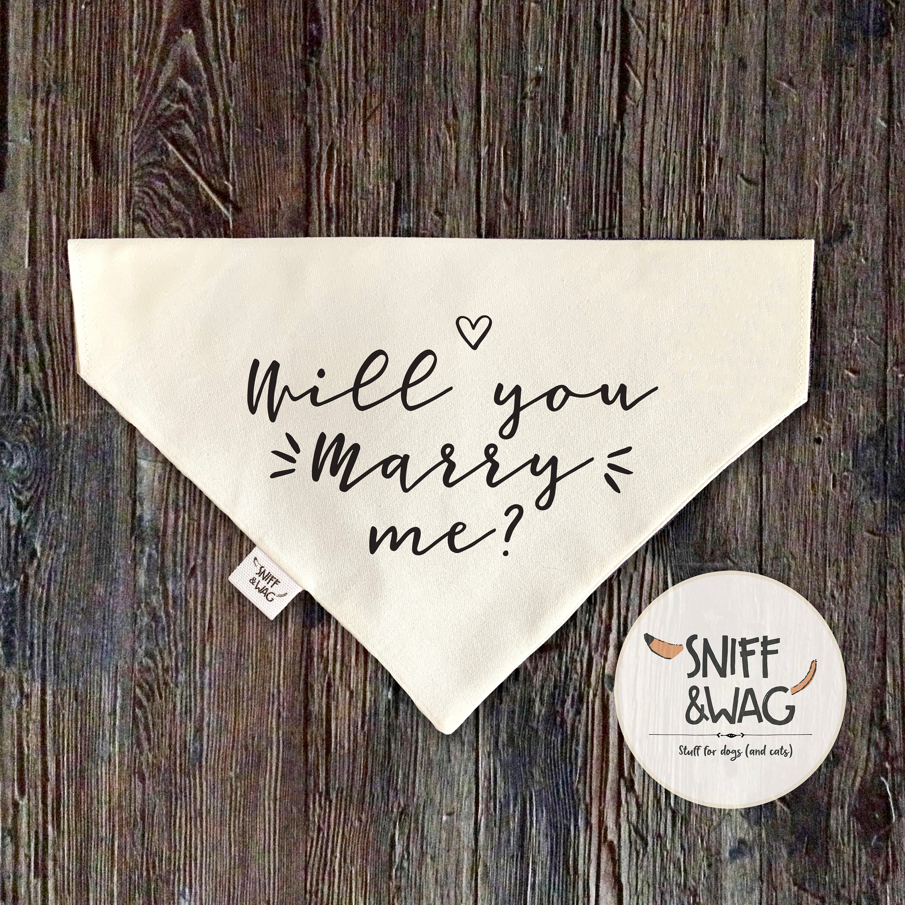Dog Bandana WILL you MARRY ME proposal engagement Pet wedding Etsy