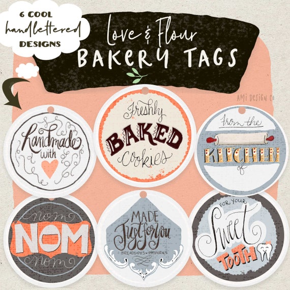 Food Label Hang Tag Baked Goods Tags Custom Baking Tags Etsy