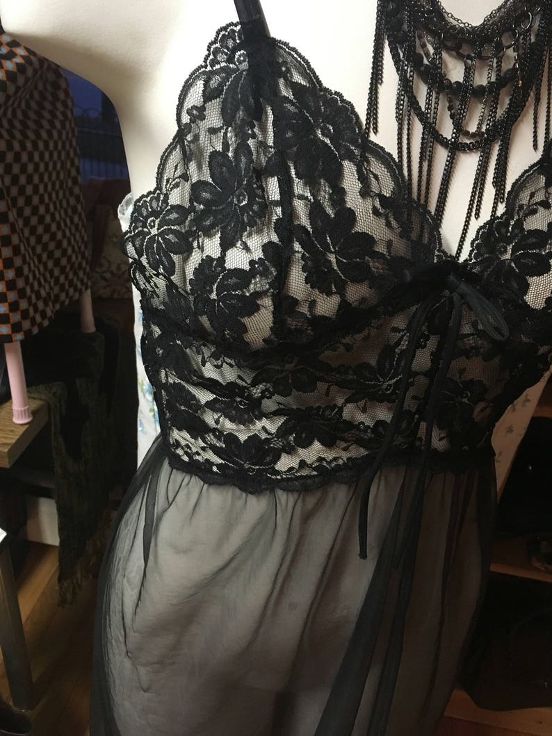Beautiful lace sheer nighgown slip