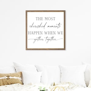 Gathered Wood Sign, Gathered Together Wall Art, Large Gathe Sign, Farmhouse Wall Hanging, Living Room Wall Decor, Rustic Wood Wall Art