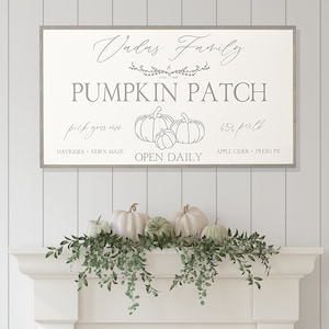 Personalized Pumpkin Patch Sign|Farmhouse Fall Sign|Custom Fall Wooden Sign|Autumn Wall Decor|Fall Wall Decor|Modern Home Decor|Harvest Sign