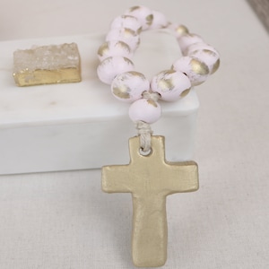 Pink Blessing Beads | Personalized Gift | Baptism Gift | Gift For Her