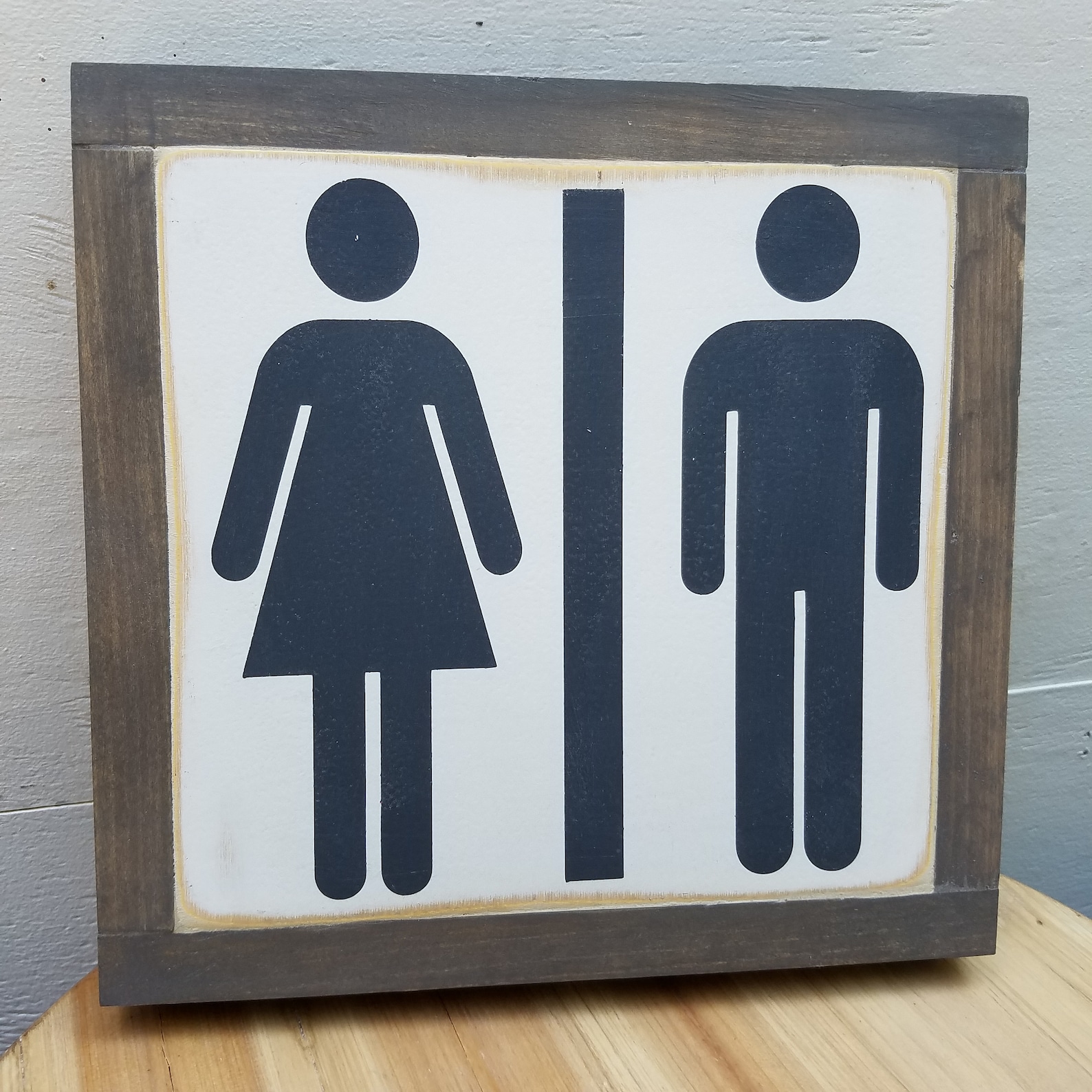 Restroom Sign Bathroom Sign Bathroom Wall Decor Etsy