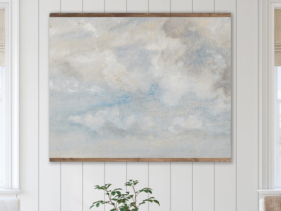 Vintage Abstract Cloud Wall Tapestry Muted Cloud Wall Hanging