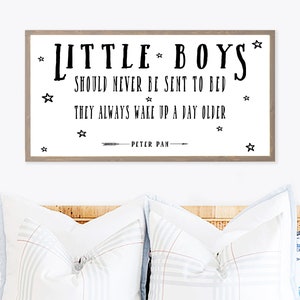 Little Boys Should Never Be Sent To Bed Sign, Little Boys Sign, Nursery Wall Art, Farmhouse Wall Kids Wall Decor, Wall Hanging For Boys Room