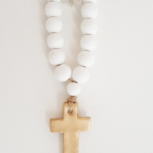 White Tantinet Series Bibelot Blessing Beads|Home Decor|Hand Painted|Gift|Baptism|Birth