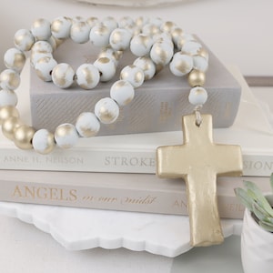 Sea Salt Grace Series Bibelot Blessing Beads|Home Decor|30"|Hand Painted|Gift