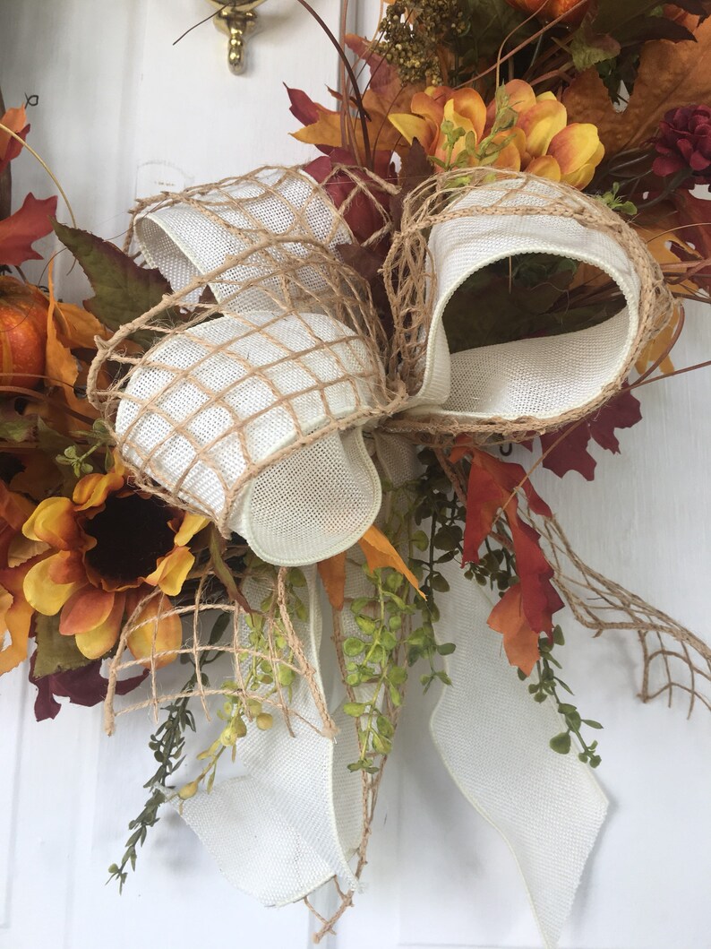 Sunflower Wreath Fall Decor Home Decor Fall Wreath Pumpkin Decor Autumn Grapevine Wreath Door Wreath Sunflower Decor Pumpkin Wreath