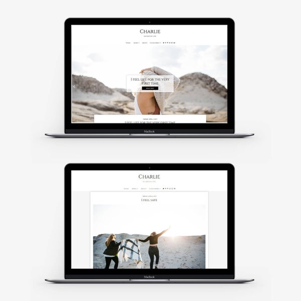 LIMITED! Charlie | Responsive Minimalist Premade Blogger Template