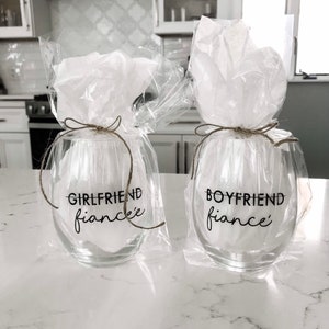 Set of 2 Girlfriend to Fiance' /Boyfriend to fiance' Engagement Gift Set Bride to be set Bridal Shower GIft, Engagement Gifts,