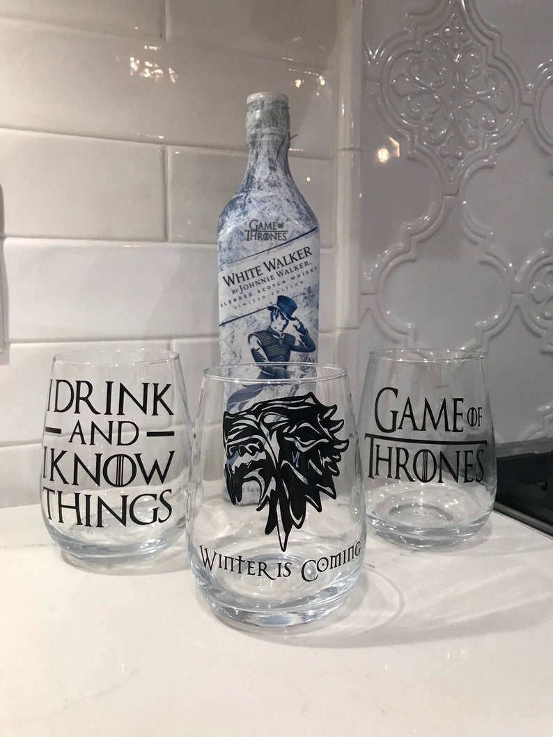 Game Of Thrones Gift Set Game Of Thrones Wine Glass Gift Game Etsy