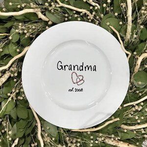 Baby Announcement plate, custom, Unique Pregnancy announcement, We're Pregnant, New Grandma Gift, aunt giftWe're Pregnant Grandma est plate