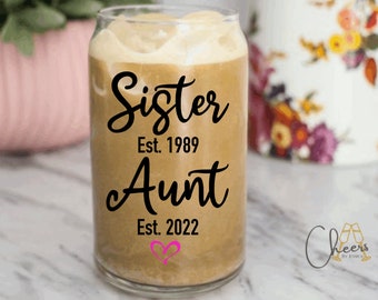 Coffee, Pregnancy announcement gift,Personalized Gift, gifts for aunt, aunt gift, Gift for her,New aunt gift, mug, Aunt Established Wine