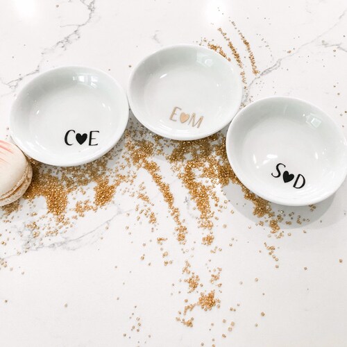 Personalized Initial Ring Dish / Wedding Ring Dish/ Etsy