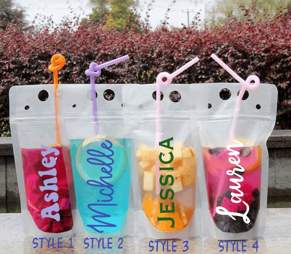 Drink Pouch, Drinks on the Beach, Bachelorette Party, Girls Trip, Party  Favors,personalized,beverage Pouch, Pool Party, Birthday Favors 