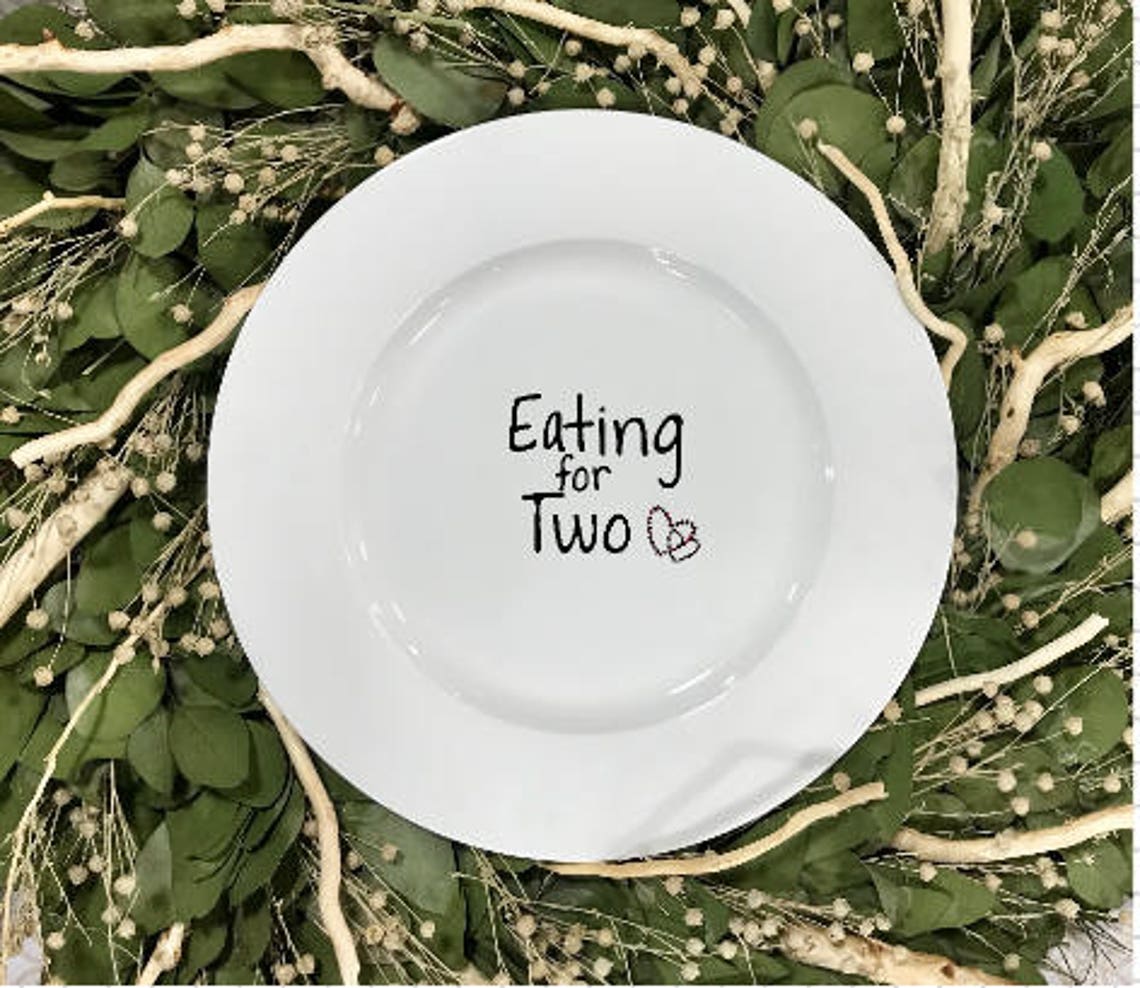 Eating for Two Pregnancy Announcement Plate Cute Pregnancy - Etsy