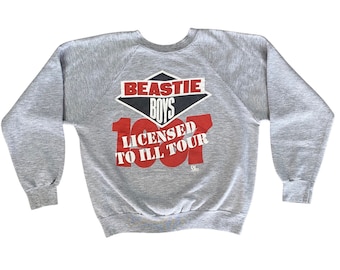 Rare 1987 Beastie Boys Def Jam Licensed to Ill Concert Sweatshirt (L) Hip Hop