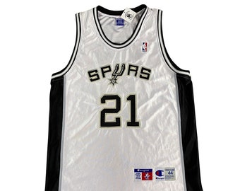 90s Champion Tim Duncan #21 San Antonio Spurs Jersey (44)